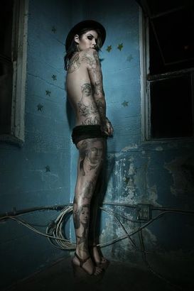 Kat Von D Side Body Tattoo